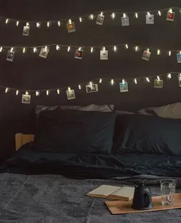 DecoKing Světelný řetěz na fotografie teplá bílá, 20 LED