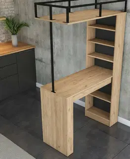 Barový stůl stůl Jany Walnut and Black