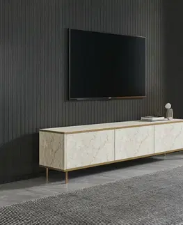 Televizní stolek Imaj Travertine and Gold