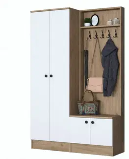 Předsíňová sestava Pone White and Walnut I