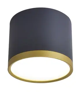 Stropní svítidlo TUBA zlaté + černé LED 9W 4000K