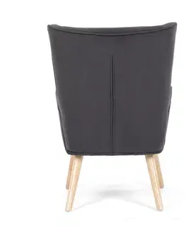 Křeslo ušák GREY2, šedá