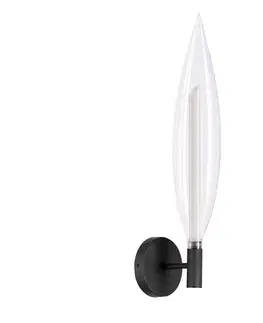 Kinkiet Nordic szklany czarny transparentny do salonu 1x5W G9