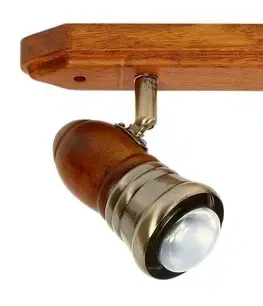Stropní svítidlo Parteo 2X40W E14 R50 tmavé dřevo patina