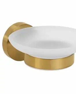 Sapho XR803GB X-Round Gold mýdlenka, mléčné sklo/zlatá