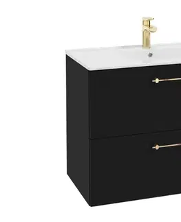 ArtDef Skříňka pod umyvadlo FERATA D80 2S/45 | černá 80 cm