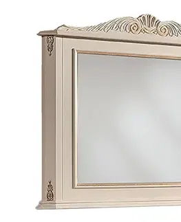 Estila Luxusní klasické bílé obdélníkové zrcadlo Emociones s vyřezávanými prvky a detaily 90 cm