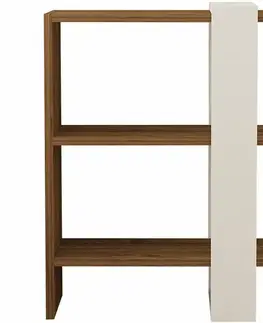 Knihovna Gaye Walnut White