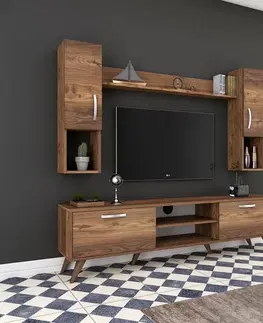 Televizní stěna Mio Walnut