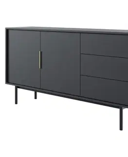 Komoda VIVALA 2D3S, černá