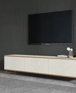 TV stolek Imaj - Travertine, Gold
