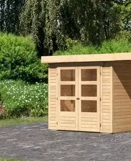 Dřevěný zahradní domek ASKOLA 2 s přístavkem 240 Lanitplast
