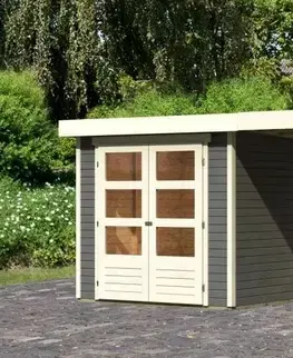 Dřevěný zahradní domek ASKOLA 2 s přístavkem 280 Lanitplast
