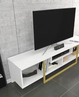TV stolek Asal 150 - White, Gold