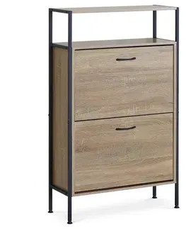 Botník s policemi G1007 OAK, dub, 2 patra