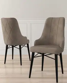 Sada židlí (6 kusů) Neta - Cappuccino, Black