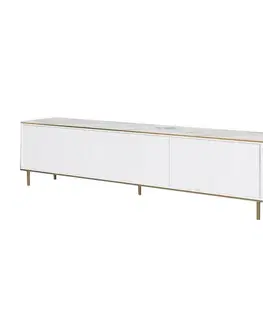 Televizní stolek Imaj White Marble and Gold