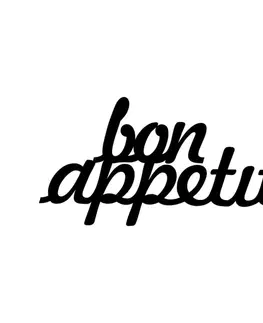 Dekorativní kovový doplněk na zeď Bon Appetit 1 - Black