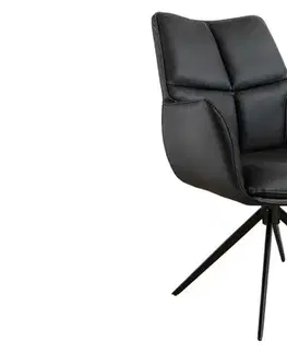 Otočné jídelní křeslo GYES kůže Dekorhome