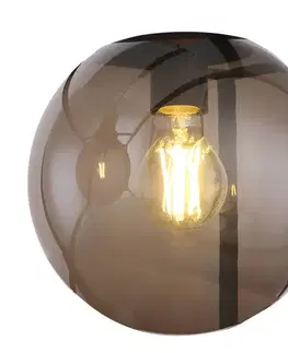 Kulaté stínidlo z kouřového skla pro retro lampu
