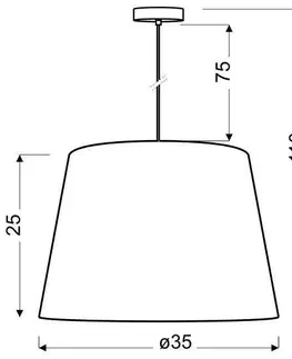 Stropní závěsná lampa Americana e27