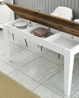 Jídelní stůl Milan White and Walnut