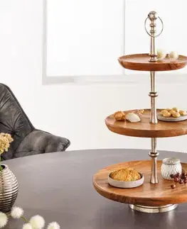 Etažér 3 patra PURIGA Dekorhome