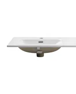 ArtCom Keramické umyvadlo FLY 120D | bílý lesk 120 cm