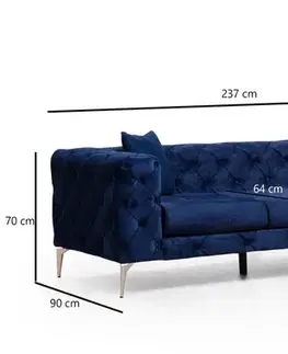 Trojmístná pohovka Como - Navy Blue