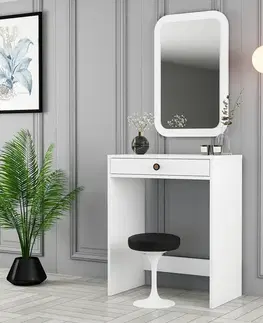 Kosmetický stůl Lizbon Mirror White