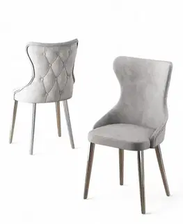 Sada židlí (4 kusy) Alpa - Grey, Chrome