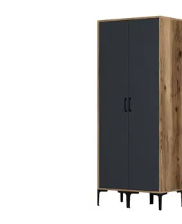 Šatní skříň Kumsal SS - Walnut, Anthracite