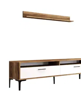 TV stěna / Sestava pod TV Istanbul - Walnut, White