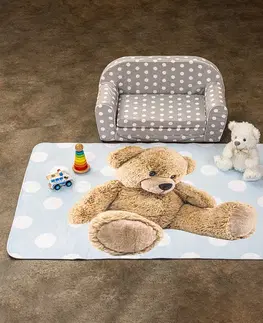 Vopi Dětský koberec Ultra Soft Medvídek modrá, 100 x 150 cm