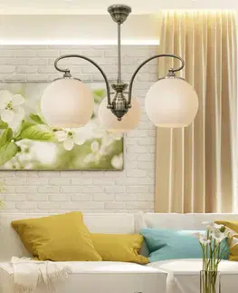 Závěsná stropní lampa 3X60W E27 patinovaná měď ORBIT