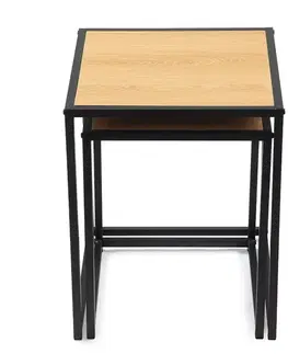 Odkládací stolky LOFTY Duo Oak