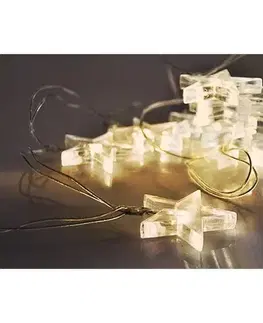 Solight 1V52-WW Vánoční řetěz Hvězdy 10 LED, 1,5 m, teplá bílá