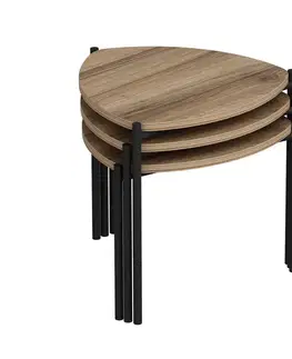 Odkládací stolek Lenny Walnut, 3 ks