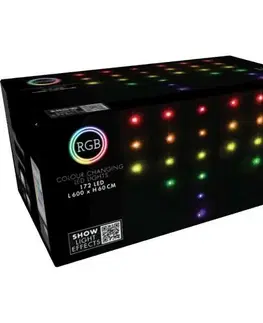 Vánoční LED řetěz s dálkovým ovládáním Icicle 172 LED, barevná