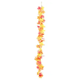 Podzimní umělá girlanda Javor oranžová, 170 cm