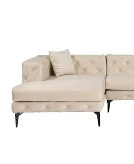 Rohová sedací souprava Como Eco Left - Beige, Black