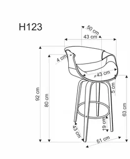 Barová židle H123 Halmar