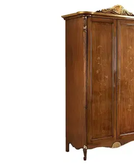 Estila Klasická luxusní šatní skříň Pasiones z masivního dřeva s ornamentální intarzií 231cm