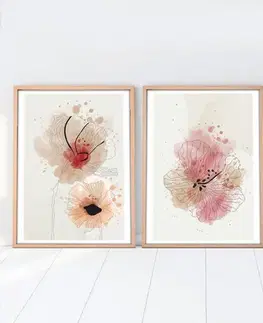 Dekorativní rámovaný obraz z MDF (3 kusy) Huhu205 - 50 x 70