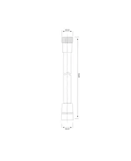 OMNIRES Sprchová hadice, 150 cm černá mat /BLM/ 029BL