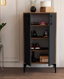 Botník Prag Walnut and Anthracite