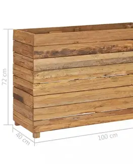 Zahradní truhlík teakové dřevo Dekorhome