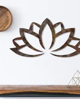 Dekorativní kovový doplněk na zeď Rusty Lotus
