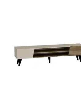 Televizní stolek Clark Walnut and Beige