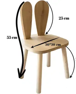 Dětská židle Bunny Chair - Brown